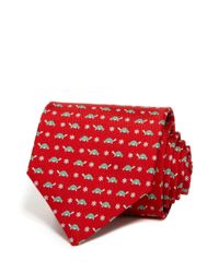 Ferragamo | Red Turtle And Floral Classic Tie for Men | Lyst