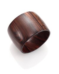 Nest | Black Ebony Wood Wide Bangle Bracelet | Lyst
