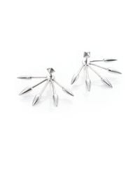 Pamela Love | Metallic Sterling Silver Five-spike Ear Jacket & Stud Earrings Set | Lyst
