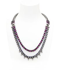 John & Pearl | Blue Spike Necklace | Lyst