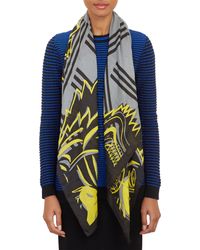 KENZO | Yellow Big Monster Wool Scarf | Lyst