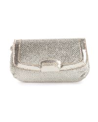 jimmy choo metallic clutch