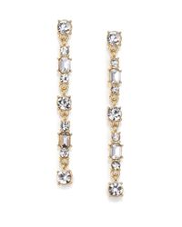 ABS By Allen Schwartz | Metallic Linear Earrings/goldtone | Lyst