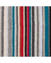Paul Smith | Gray Multistripe Knit Scarf | Lyst