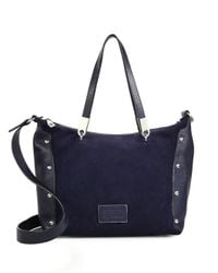 Marc By Marc Jacobs | Blue Ninja Suede & Leather Convertible Tote | Lyst