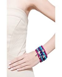 Sydney Evan | Blue Pave Diamond Fortune Cookie Charm Beaded Bracelet | Lyst