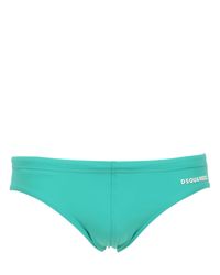 DSquared² | Blue 3d Logo Stretch Lycra Swimming Briefs for Men | Lyst