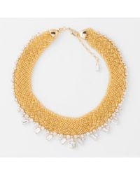 Paul Smith | Metallic Women's Gold Beaded And Topaz 'cleopatra' Necklace | Lyst