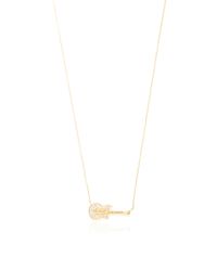 Sydney Evan | Metallic Diamond Pave Guitar Necklace | Lyst