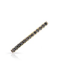 Anne Sisteron - 14kt Yellow Gold Black Diamond Bar Ear Cuff - Lyst