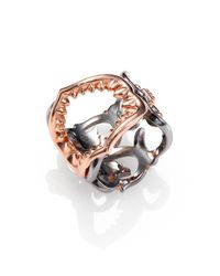 Stephen Webster | Metallic Filigree Shark Jaw Sterling Silver Ring for Men | Lyst