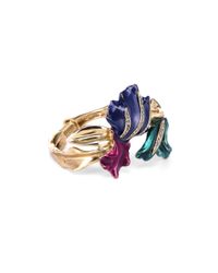 Oscar de la Renta | Multicolor Multi Swarovski Crystal Pavé Tulip Bracelet | Lyst
