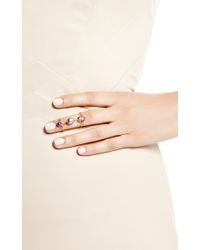 Daniela Villegas | Truth 18k Pink Gold South Sea Pearl and Sapphire Phalanx Ring | Lyst