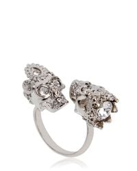 Alexander McQueen | Metallic Queen & King Skulls Ring | Lyst