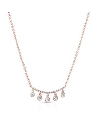 Anne Sisteron | Pink 14kt Rose Gold Diamond Spring Necklace | Lyst