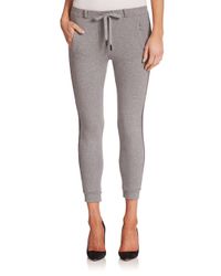Eleventy | Gray Contrast-striped Cotton Jogger Pants | Lyst