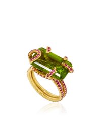Sharon Khazzam | Green Peridot Rope Ring | Lyst