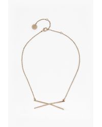French Connection | Metallic Plain X-Shaped Pendant Necklace for Men | Lyst