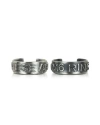 MM6 by Maison Martin Margiela | Metallic Silver Tone Brass Rings | Lyst