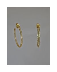 Peyton William Handmade Jewelry | White Topaz Vermeil Hoop Earrings | Lyst
