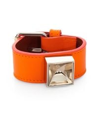 Proenza Schouler | Orange Ps11 Leather Bracelet/2 | Lyst