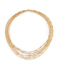 Marco Bicego | Metallic Marrekech Diamond & 18k Yellow Gold Multi-strand Necklace | Lyst