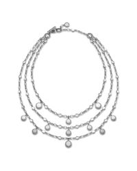 John Hardy | Metallic Triple Row Bib Necklace | Lyst