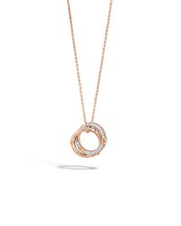 John Hardy | Metallic Bamboo Small Interlinking Ring Pendant | Lyst