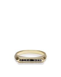 Lizzie Mandler | Metallic Princess Cut Knife Edge Band Ring | Lyst