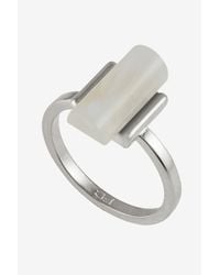French Connection | Metallic Ring-cylinder Stone Inlay | Lyst