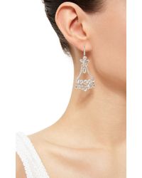 Nina Runsdorf | White Rose Cut Diamond Chandelier Earrings | Lyst