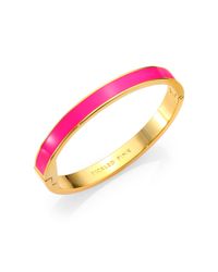 kate spade new york | Tickled Pink Enamel Idiom Bangle Bracelet | Lyst