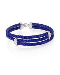 Stinghd | Blue Diamond, 18K White Gold & Stingray Triangle Wrap Bracelet for Men | Lyst