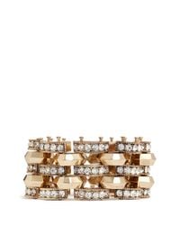 Lulu Frost | Metallic 'veratrum' Crystal Pavé Arch Chain Bracelet | Lyst