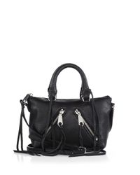 Rebecca Minkoff | Black Moto Micro Leather Satchel | Lyst