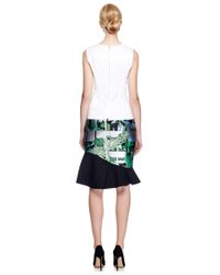 Nina Ricci | White Sleeveless Blouse with Seaming Pleat Detail | Lyst