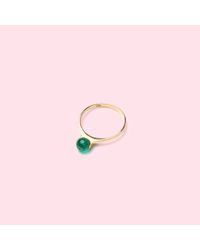 MZ Wallace | Green Saskia Diez 18K Solitaire Ring Emerald Size 4.5 | Lyst