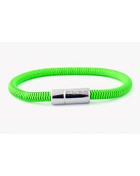 Tateossian - Lacquer Coated Steel Chain Bracelet In Fluo Green With Silver Clasp for Men - Lyst