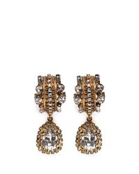 Erickson Beamon | Metallic 'damsel' Teardrop Crystal Earrings | Lyst