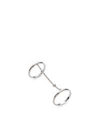 Rebecca Minkoff | White Two Band Chain Ring | Lyst
