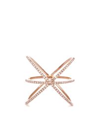 EF Collection | Pink 14k White Diamond Cage Ring | Lyst