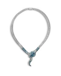 John Hardy | Black Legends Cobra Necklace In Silver With Gemstone And Diamonds | Lyst