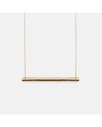 Monique Péan - Metallic Etched Rod Necklace With Champagne Diamonds - Lyst