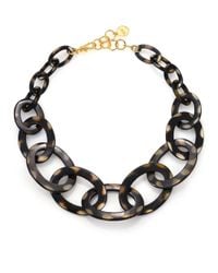 Nest | Black Graduated Spotted Horn Link Necklace | Lyst