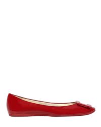 Roger Vivier | Red 10Mm Gommette Patent Leather Ballerinas | Lyst