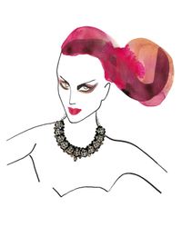 Shourouk - Black Flower Necklace - Lyst
