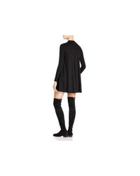 Aqua | Black Mockneck Swing Dress | Lyst