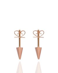 Noor Fares | Pink Cone Stud Earring in Rose Gold | Lyst