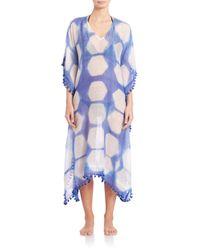 Roberta Roller Rabbit | Blue Tie-dye Cotton & Silk Caftan | Lyst