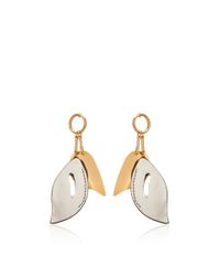Marni | Metallic Gold & Silver Leather Earrings | Lyst